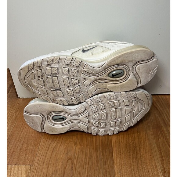 Nike Air Max 97 Shoes Mens Size 10 White Metallic Silver Running 921826-101 - Picture 8 of 10